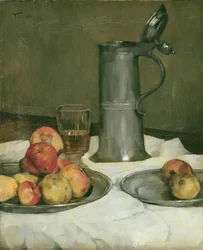 Nature morte aux pommes et à la cruche en étain, 1878